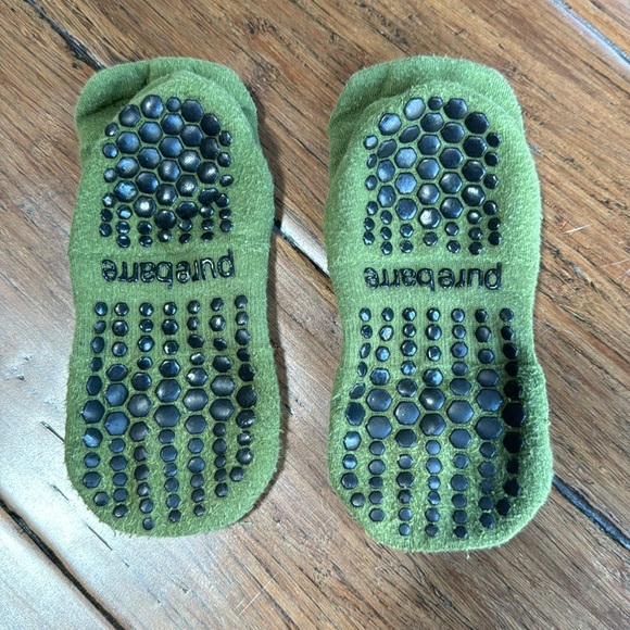 Pure Barre Army Green Sticky Socks - Picture 2 of 2